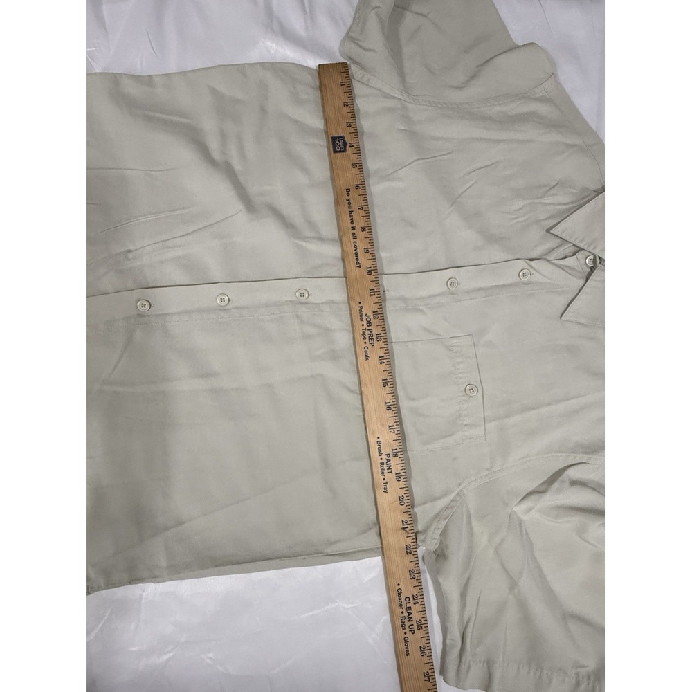 Puritan men's button down Short Sleeve shirt size M (38/40) beige - Picture 7 of 13